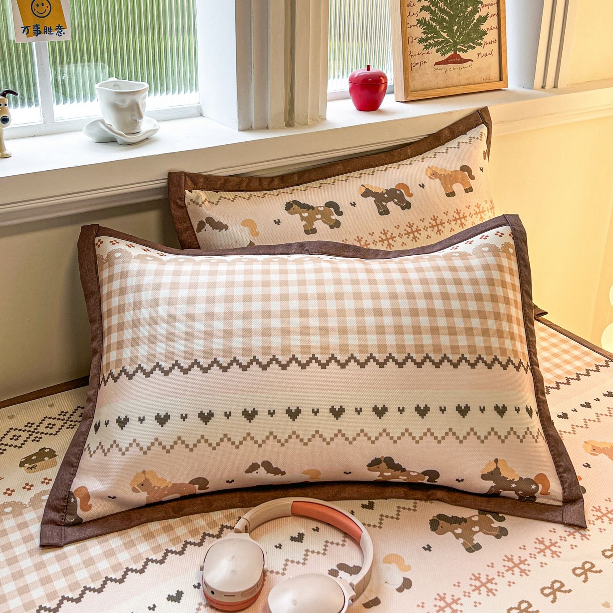 91家纺网 家纺一手货源 找家纺 （总）女子家纺 2026新款费尔岛风冰丝凉席