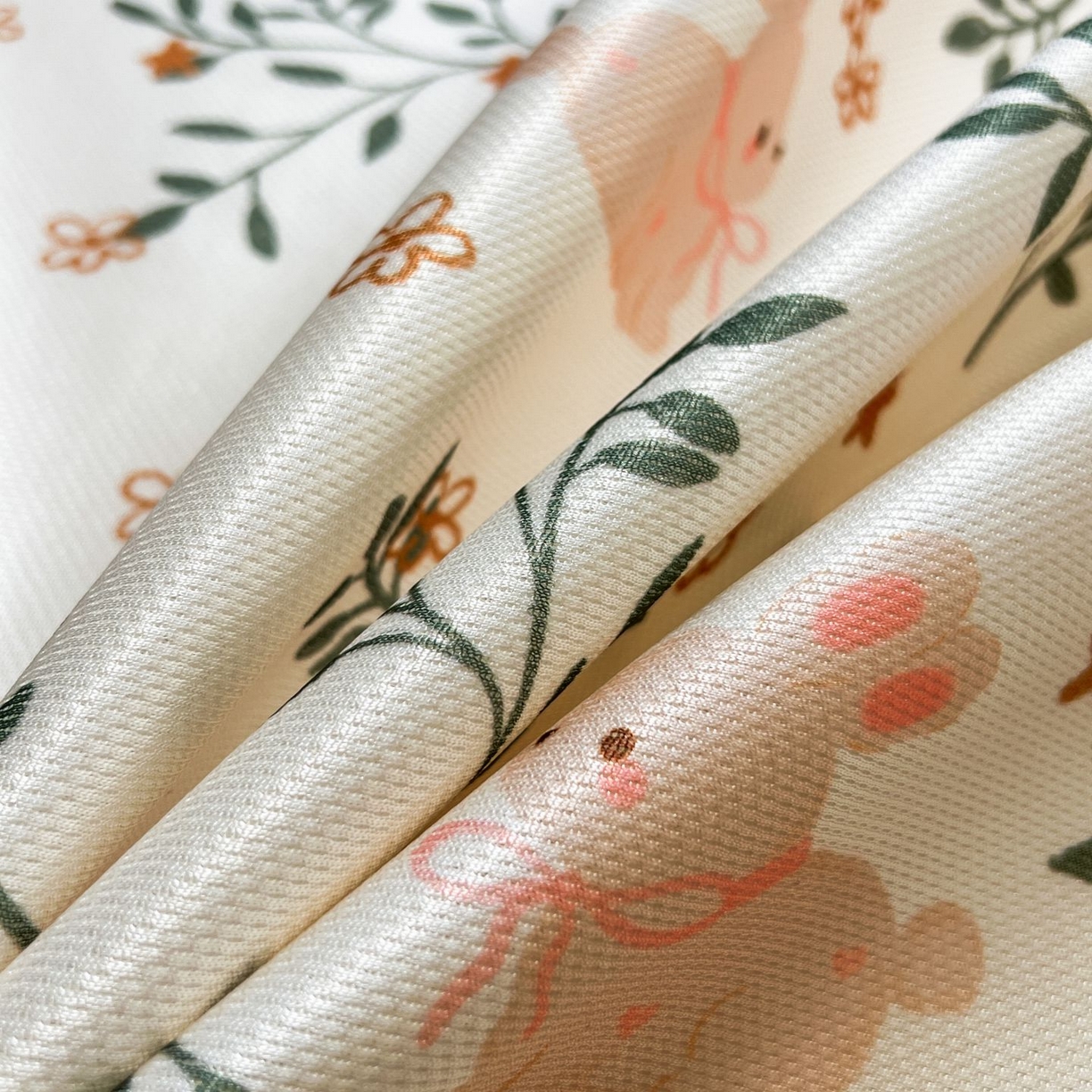 91家纺网 家纺一手货源 找家纺 女子家纺 2026新款费尔岛风冰丝凉席 叶叶兔眠