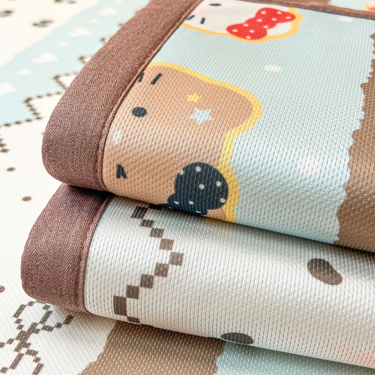 91家纺网 家纺一手货源 找家纺 女子家纺 2026新款费尔岛风冰丝凉席 奶咖喵语