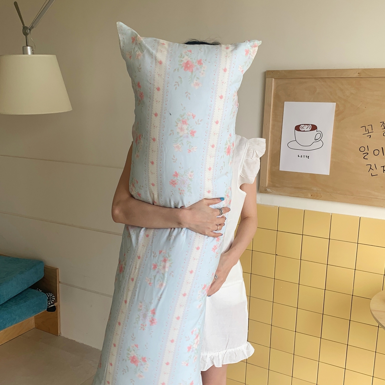 91家纺网 家纺一手货源 找家纺 桃喜 2026新款全棉巨无霸长抱枕 全棉长抱枕-馥郁蓝