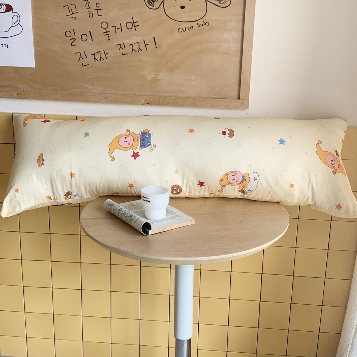 91家纺网 家纺一手货源 找家纺 桃喜 2026新款全棉巨无霸长抱枕 全棉长抱枕-小星星