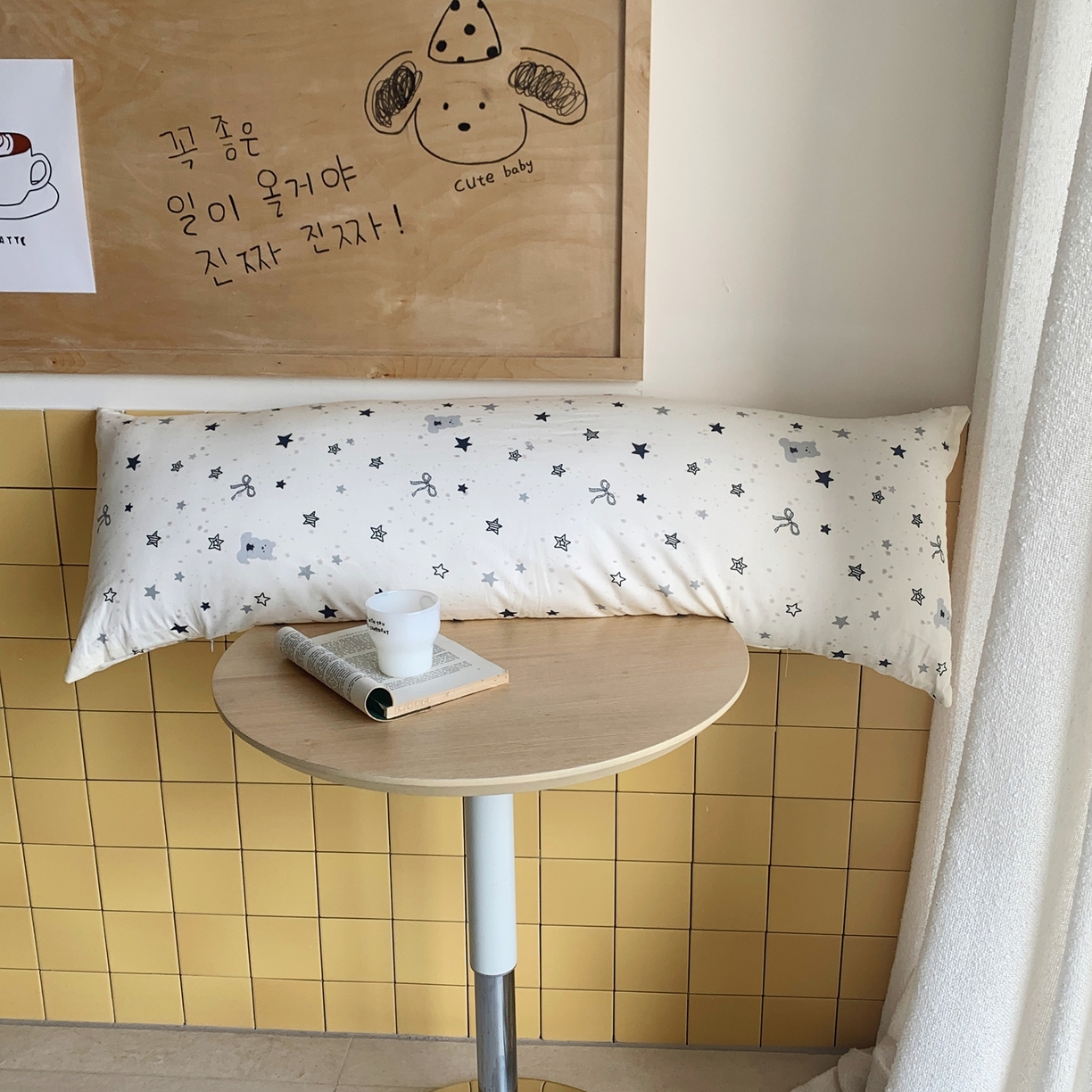 91家纺网 家纺一手货源 找家纺 桃喜 2026新款全棉巨无霸长抱枕 全棉长抱枕-黑白星星熊