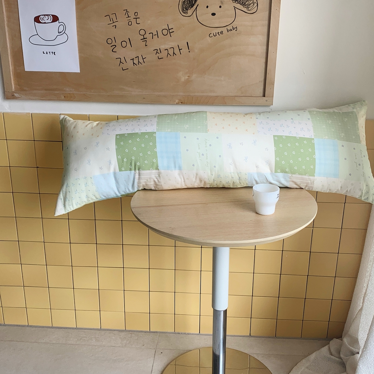 91家纺网 家纺一手货源 找家纺 桃喜 2026新款全棉巨无霸长抱枕 全棉长抱枕-绿格拼布碎花