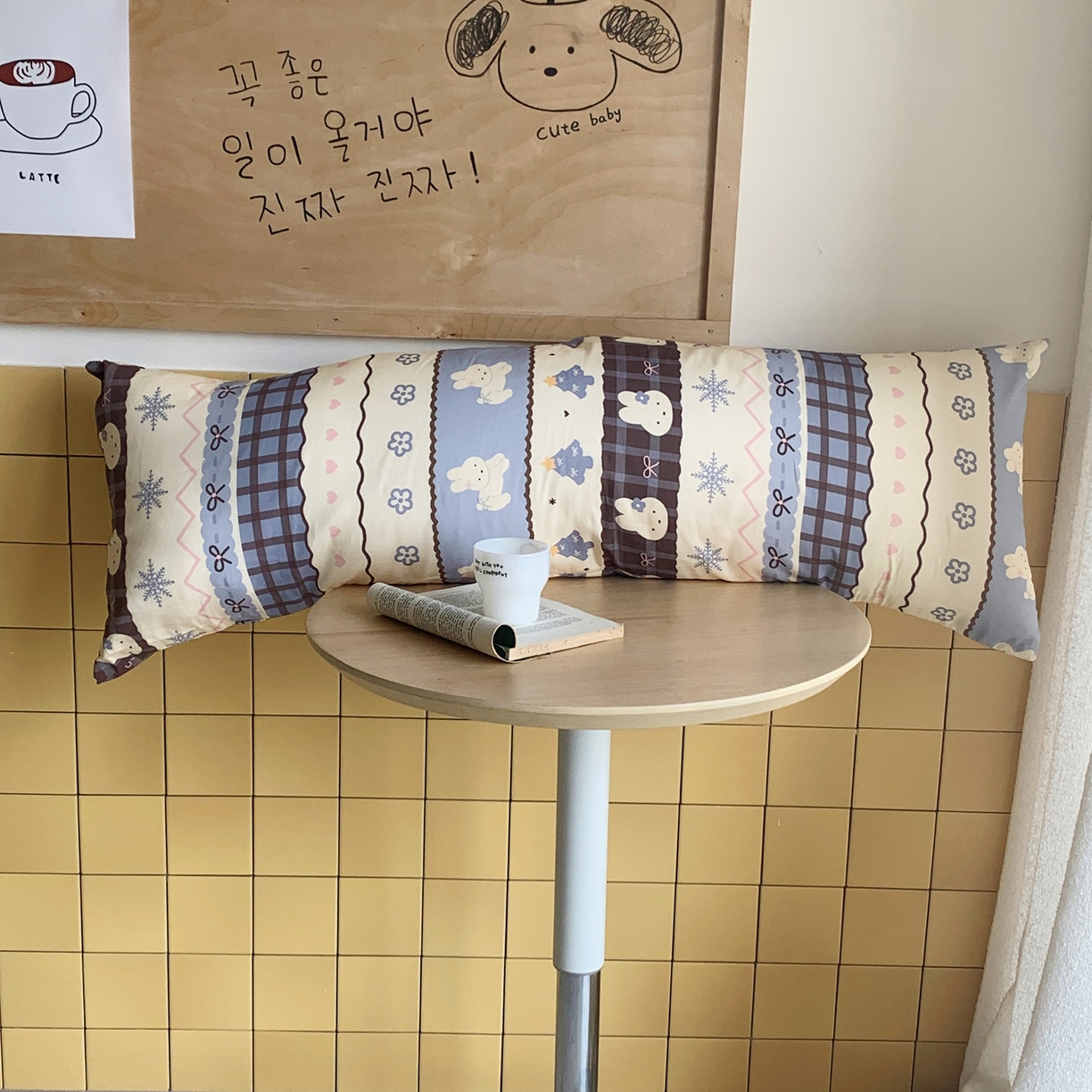 91家纺网 家纺一手货源 找家纺 桃喜 2026新款全棉巨无霸长抱枕 全棉长抱枕-费尔岛小兔