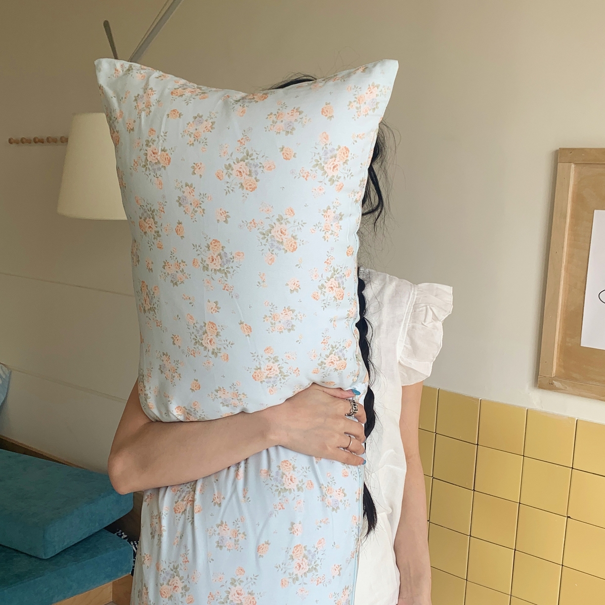 91家纺网 家纺一手货源 找家纺 桃喜 2026新款全棉巨无霸长抱枕 全棉长抱枕-山茶