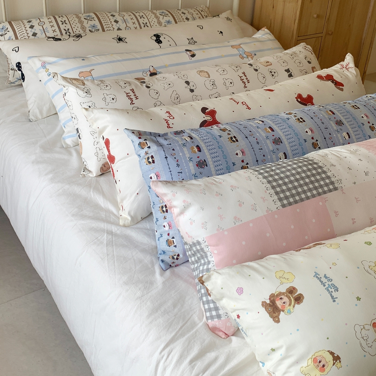 91家纺网 家纺一手货源 找家纺 （总）桃喜 2026新款全棉巨无霸长抱枕全棉长抱枕福利特价品 不退换（随机花型）