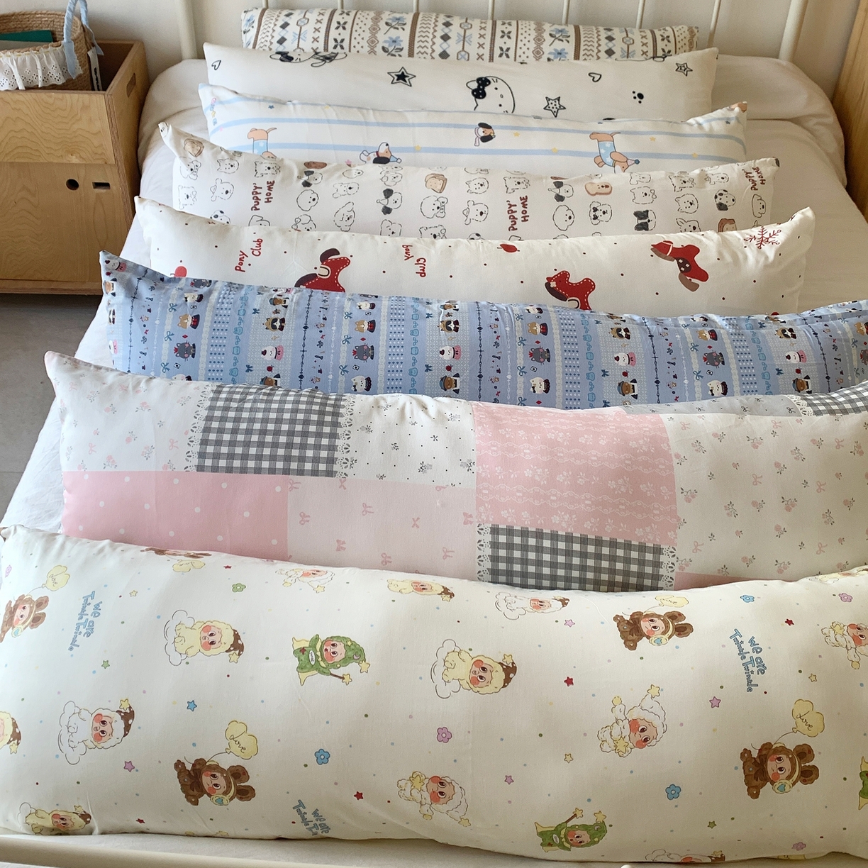 91家纺网 家纺一手货源 找家纺 （总）桃喜 2026新款全棉巨无霸长抱枕全棉长抱枕福利特价品 不退换（随机花型）