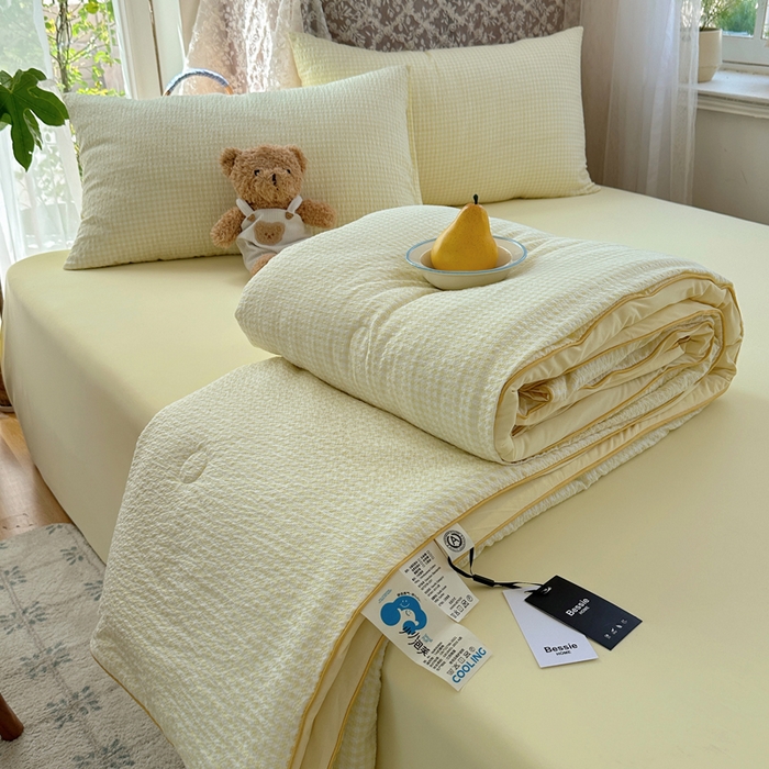 91家纺网 家纺一手货源 找家纺 （总）贝扬思家纺 2026新款泡芙纱无印单夏被夏凉被空调被