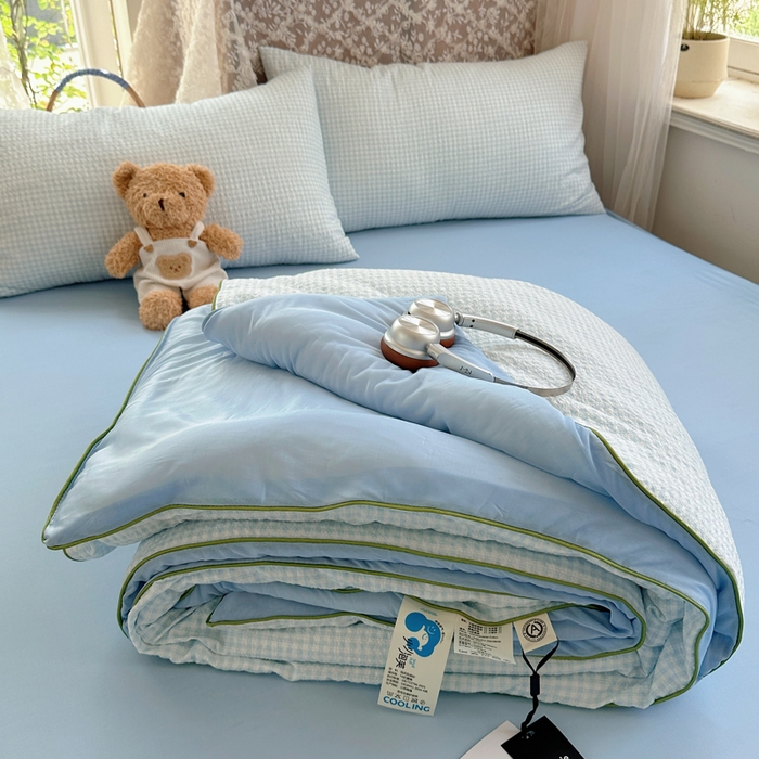 贝扬思家纺 2026新款泡芙纱无印单夏被夏凉被空调被 晴天