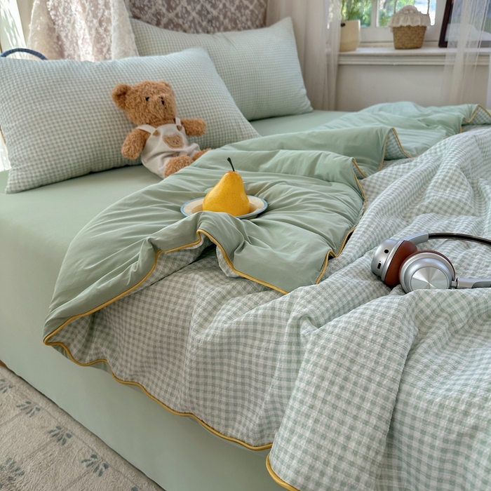 91家纺网 家纺一手货源 找家纺 贝扬思家纺 2026新款泡芙纱无印单夏被夏凉被空调被 夏日