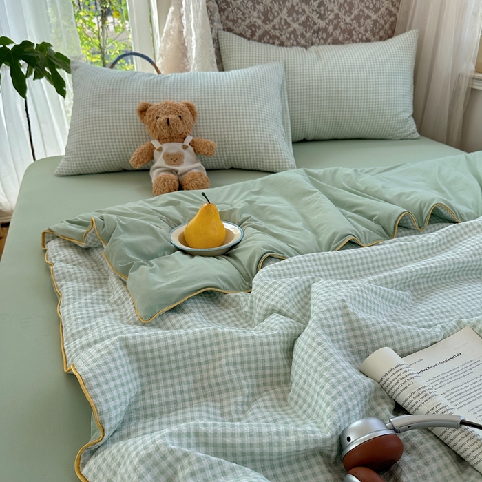 91家纺网 家纺一手货源 找家纺 贝扬思家纺 2026新款泡芙纱无印单夏被夏凉被空调被 夏日