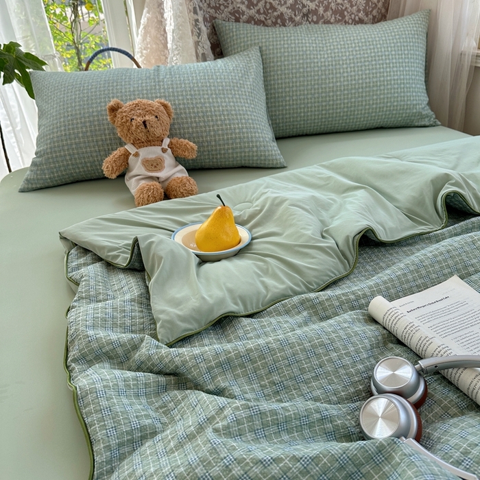 91家纺网 家纺一手货源 找家纺 贝扬思家纺 2026新款泡芙纱无印单夏被夏凉被空调被 浅草