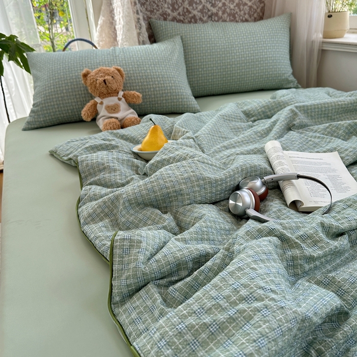 91家纺网 家纺一手货源 找家纺 贝扬思家纺 2026新款泡芙纱无印单夏被夏凉被空调被 浅草