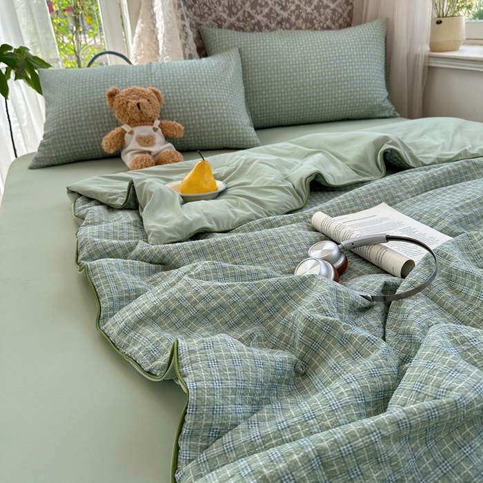 91家纺网 家纺一手货源 找家纺 贝扬思家纺 2026新款泡芙纱无印单夏被夏凉被空调被 浅草