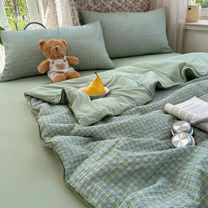 91家纺网 家纺一手货源 找家纺 贝扬思家纺 2026新款泡芙纱无印单夏被夏凉被空调被 浅草