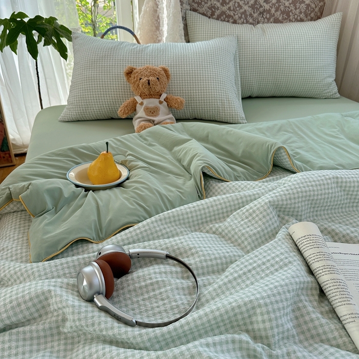 91家纺网 家纺一手货源 找家纺 贝扬思家纺 2026新款泡芙纱无印单夏被夏凉被空调被 夏日