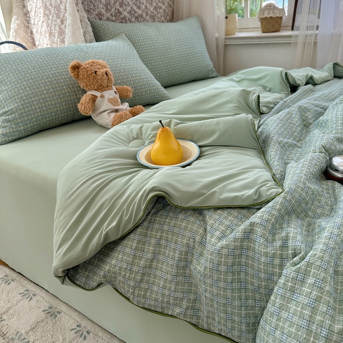 91家纺网 家纺一手货源 找家纺 贝扬思家纺 2026新款泡芙纱无印单夏被夏凉被空调被 浅草