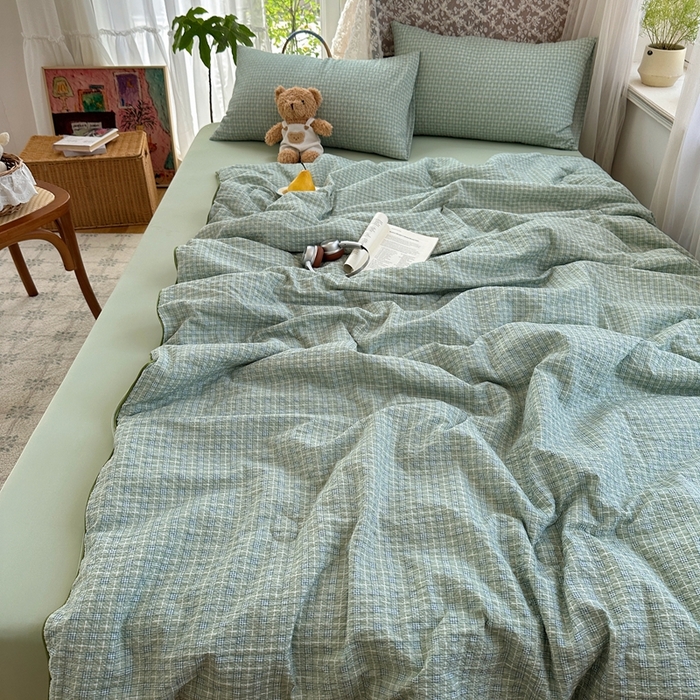 91家纺网 家纺一手货源 找家纺 贝扬思家纺 2026新款泡芙纱无印单夏被夏凉被空调被 浅草