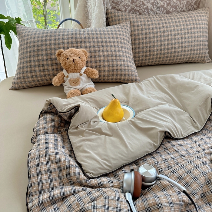 91家纺网 家纺一手货源 找家纺 贝扬思家纺 2026新款泡芙纱无印单夏被夏凉被空调被 暖阳