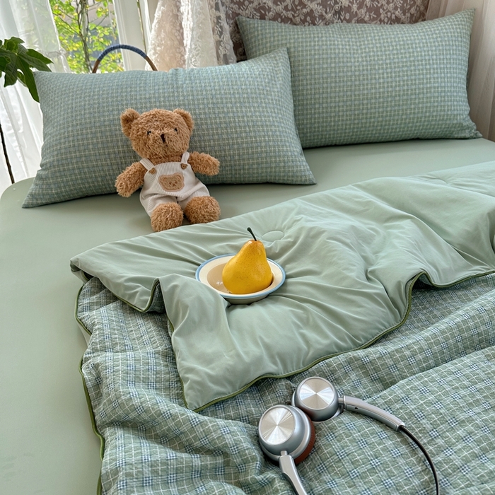 91家纺网 家纺一手货源 找家纺 贝扬思家纺 2026新款泡芙纱无印单夏被夏凉被空调被 浅草