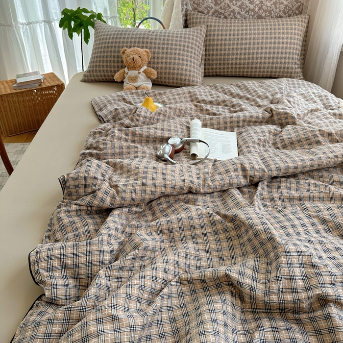 91家纺网 家纺一手货源 找家纺 贝扬思家纺 2026新款泡芙纱无印单夏被夏凉被空调被 暖阳