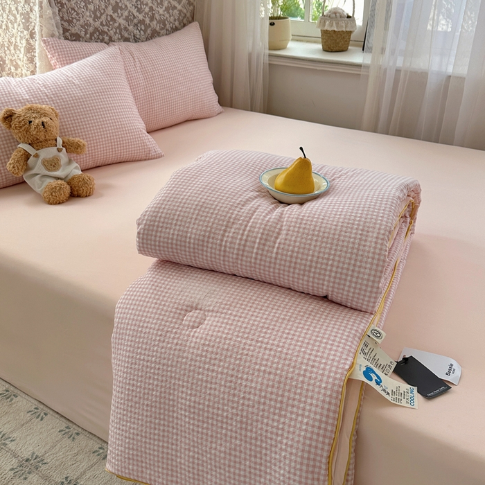 91家纺网 家纺一手货源 找家纺 贝扬思家纺 2026新款泡芙纱无印单夏被夏凉被空调被 微风