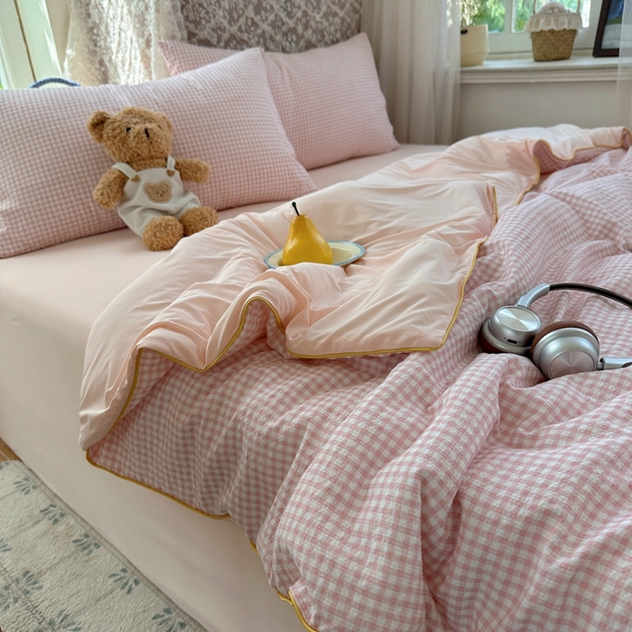 91家纺网 家纺一手货源 找家纺 贝扬思家纺 2026新款泡芙纱无印单夏被夏凉被空调被 微风