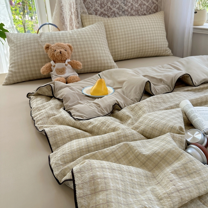 91家纺网 家纺一手货源 找家纺 贝扬思家纺 2026新款泡芙纱无印单夏被夏凉被空调被 阴天