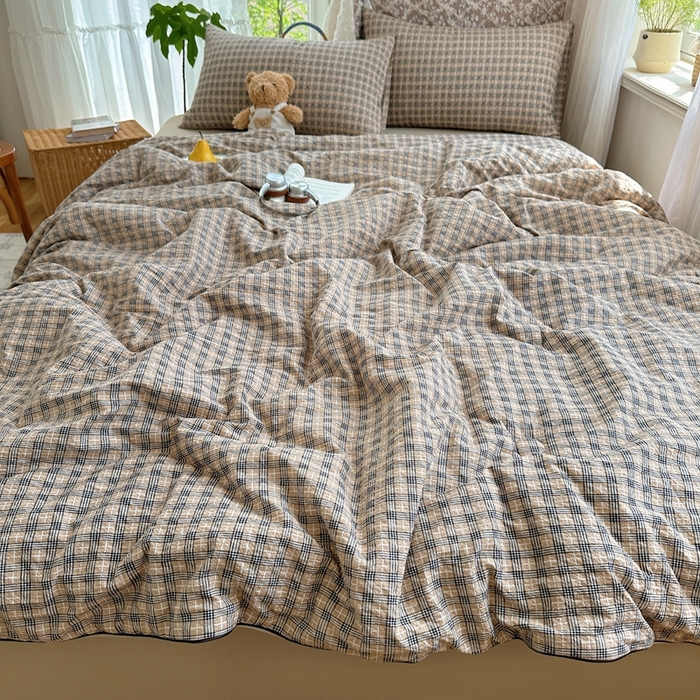 91家纺网 家纺一手货源 找家纺 贝扬思家纺 2026新款泡芙纱无印单夏被夏凉被空调被 暖阳