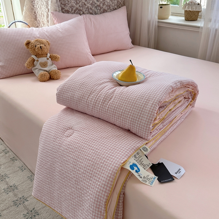 91家纺网 家纺一手货源 找家纺 贝扬思家纺 2026新款泡芙纱无印单夏被夏凉被空调被 微风