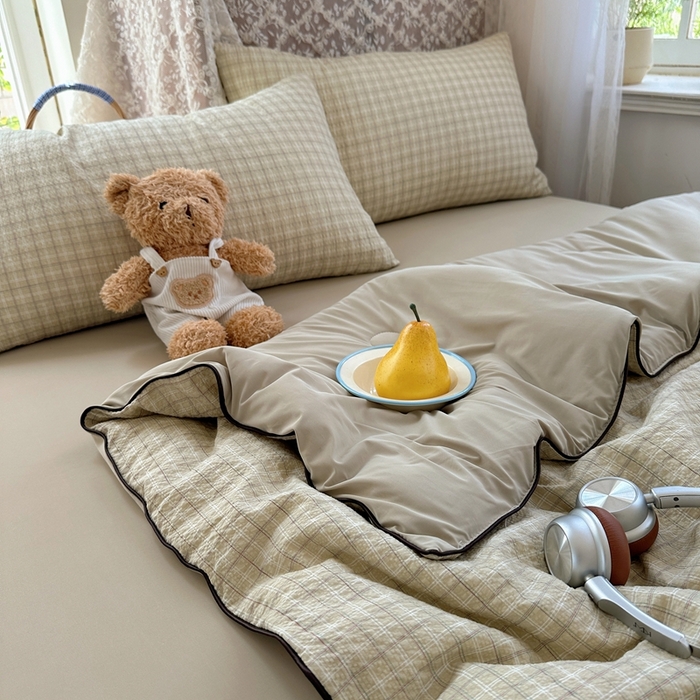 91家纺网 家纺一手货源 找家纺 贝扬思家纺 2026新款泡芙纱无印单夏被夏凉被空调被 阴天