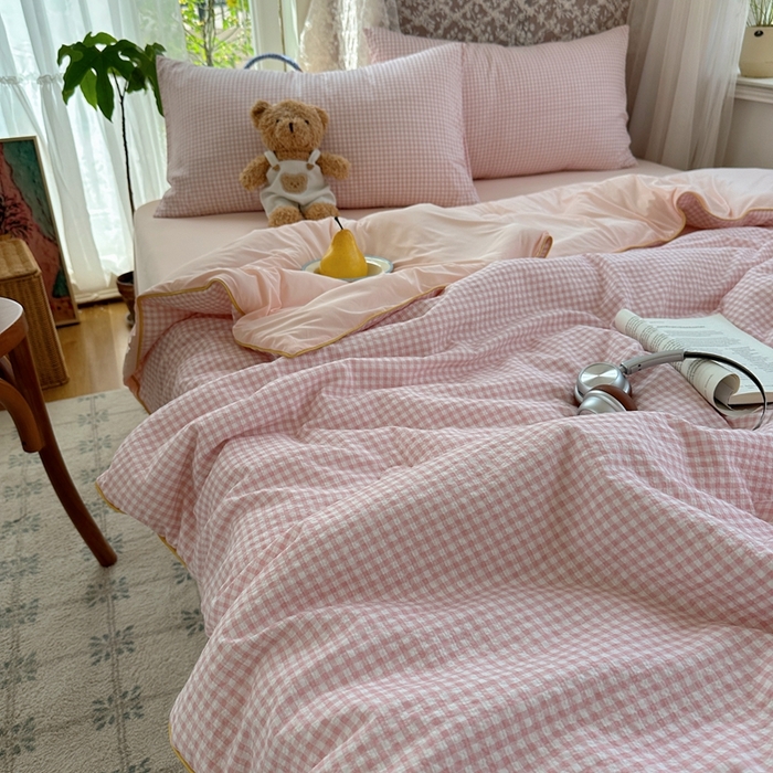 91家纺网 家纺一手货源 找家纺 贝扬思家纺 2026新款泡芙纱无印单夏被夏凉被空调被 微风