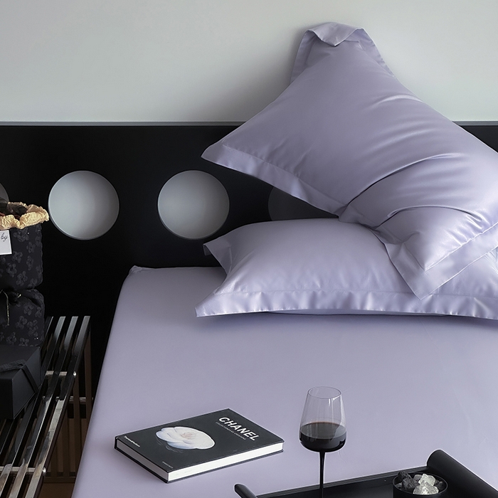 91家纺网 家纺一手货源 找家纺 爱丽丝 2026新款100支新疆长绒棉单品床笠 优雅紫