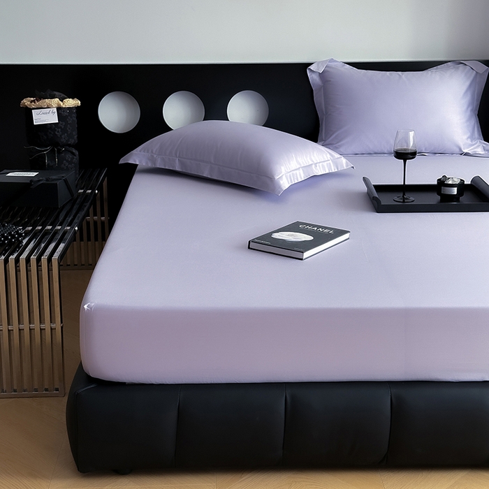 91家纺网 家纺一手货源 找家纺 爱丽丝 2026新款100支新疆长绒棉单品床笠 优雅紫