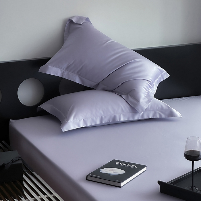 91家纺网 家纺一手货源 找家纺 爱丽丝 2026新款100支新疆长绒棉单品床笠 优雅紫