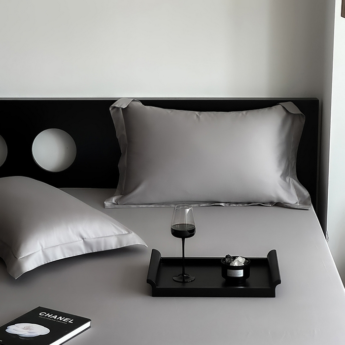 91家纺网 家纺一手货源 找家纺 爱丽丝 2026新款100支新疆长绒棉单品床笠 星光灰