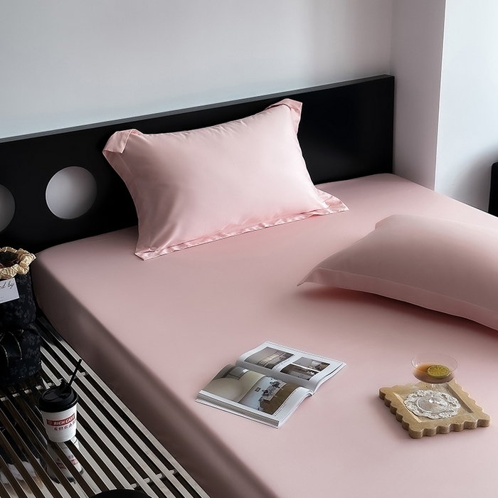 91家纺网 家纺一手货源 找家纺 爱丽丝 2026新款100支新疆长绒棉单品床笠 水粉