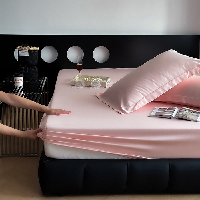 91家纺网 家纺一手货源 找家纺 爱丽丝 2026新款100支新疆长绒棉单品床笠 水粉