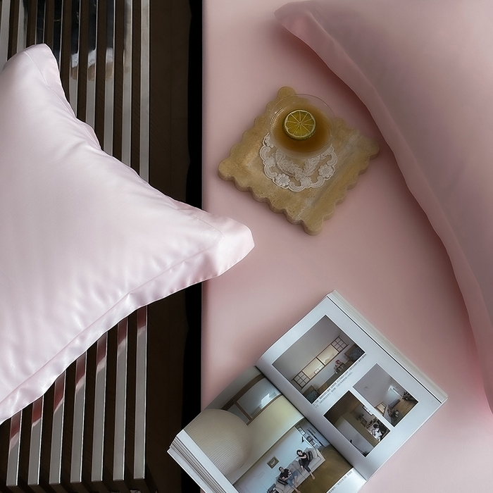 91家纺网 家纺一手货源 找家纺 爱丽丝 2026新款100支新疆长绒棉单品床笠 水粉