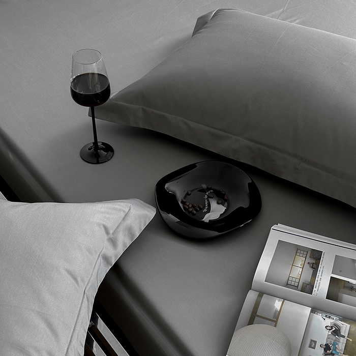 91家纺网 家纺一手货源 找家纺 爱丽丝 2026新款100支新疆长绒棉单品床笠 绅士灰