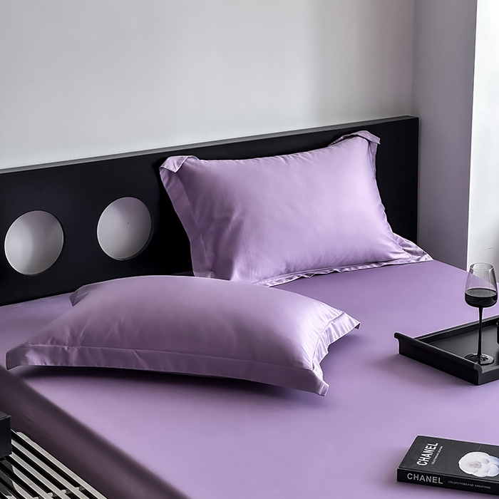 91家纺网 家纺一手货源 找家纺 爱丽丝 2026新款100支新疆长绒棉单品床笠 星辰紫