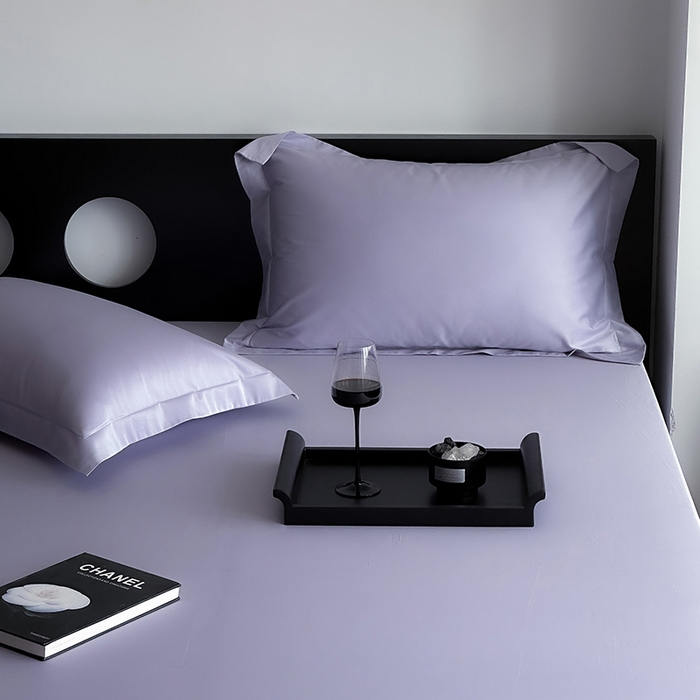 91家纺网 家纺一手货源 找家纺 爱丽丝 2026新款100支新疆长绒棉单品床笠 优雅紫