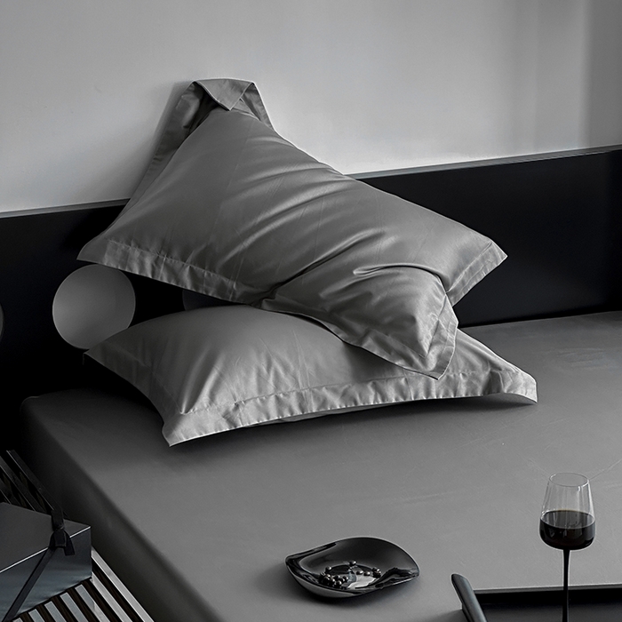 91家纺网 家纺一手货源 找家纺 爱丽丝 2026新款100支新疆长绒棉单品床笠 绅士灰