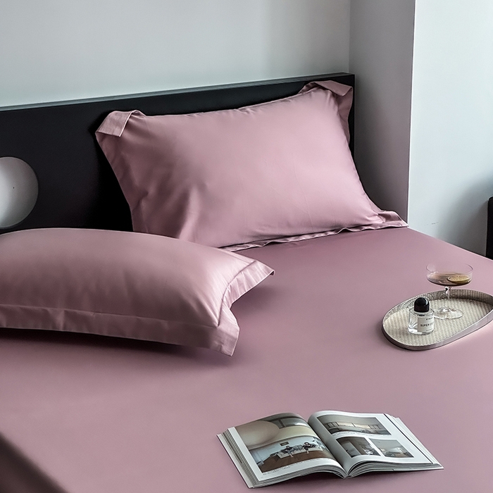 91家纺网 家纺一手货源 找家纺 爱丽丝 2026新款100支新疆长绒棉单品床笠 豆沙