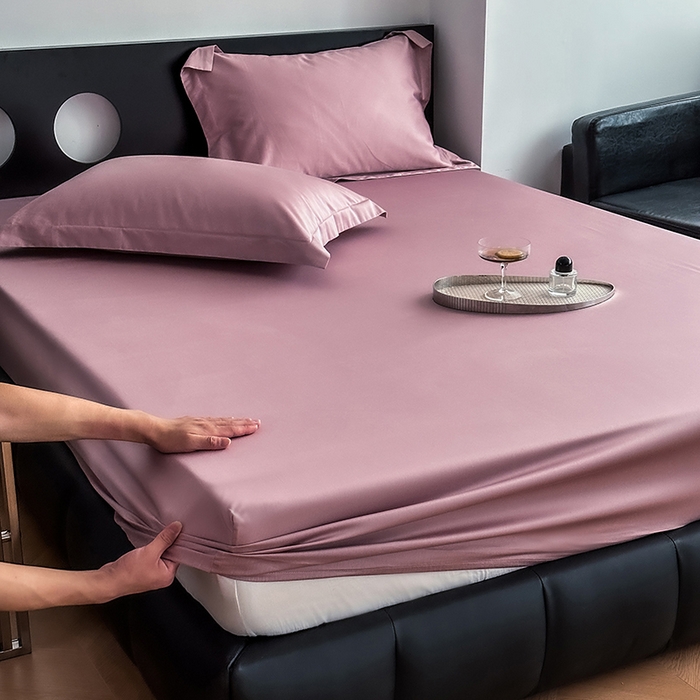 91家纺网 家纺一手货源 找家纺 爱丽丝 2026新款100支新疆长绒棉单品床笠 豆沙