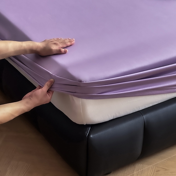 91家纺网 家纺一手货源 找家纺 爱丽丝 2026新款100支新疆长绒棉单品床笠 星辰紫