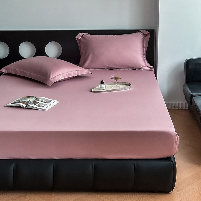 91家纺网 家纺一手货源 找家纺 爱丽丝 2026新款100支新疆长绒棉单品床笠 豆沙