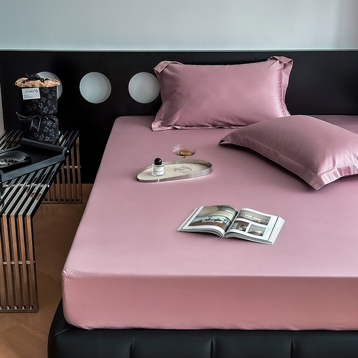 91家纺网 家纺一手货源 找家纺 爱丽丝 2026新款100支新疆长绒棉单品床笠 豆沙