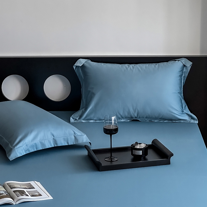 91家纺网 家纺一手货源 找家纺 爱丽丝 2026新款100支新疆长绒棉单品床笠 灰兰