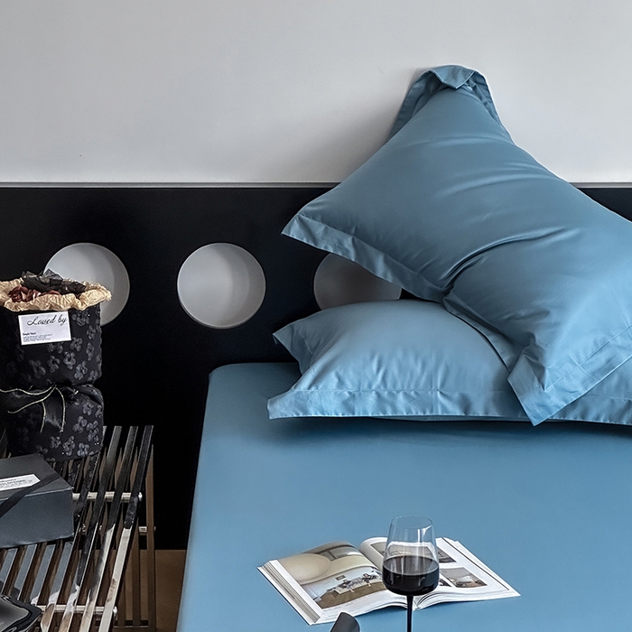 91家纺网 家纺一手货源 找家纺 爱丽丝 2026新款100支新疆长绒棉单品床笠 灰兰